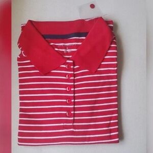 Appleseed’s Stripes Polo Shirt for Women Fashion Size M — NWT